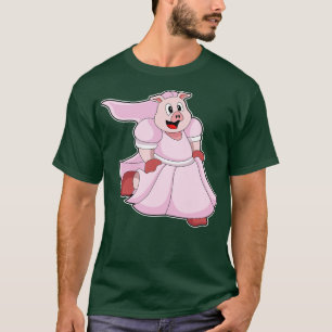 Gris som Bride med Bröllop klänning T Shirt