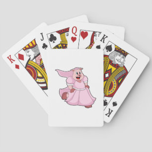 Gris som brud med bröllopsklänning casinokort