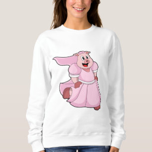Gris som brud med bröllopsklänning t shirt