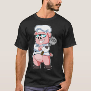 Gris som Chef med Cooking apron & anpassningsbar f T Shirt