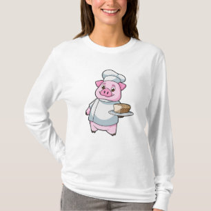 Gris som Chef med Platter och kummel T Shirt