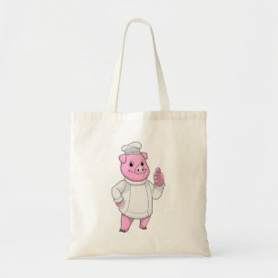 Gris som Cook med Chef hat Tygkasse