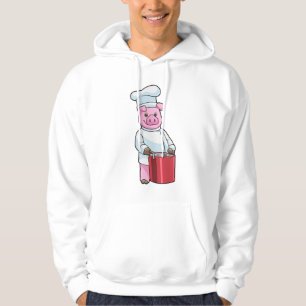 Gris som Cook med kokplats Hoodie