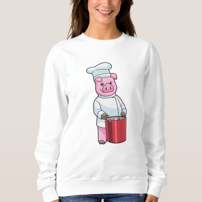 Gris som Cook med kokplats T Shirt (Framsida)
