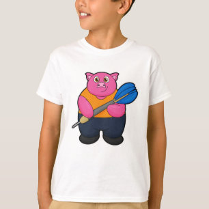 Gris som Dart-spelare med Darts T Shirt