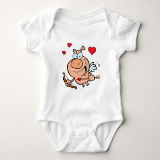 Gris som flyger med Bow och Pil T-shirt