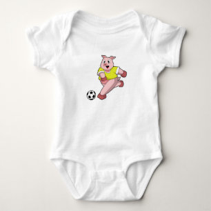Gris som fotbollsspelare med fotboll t shirt
