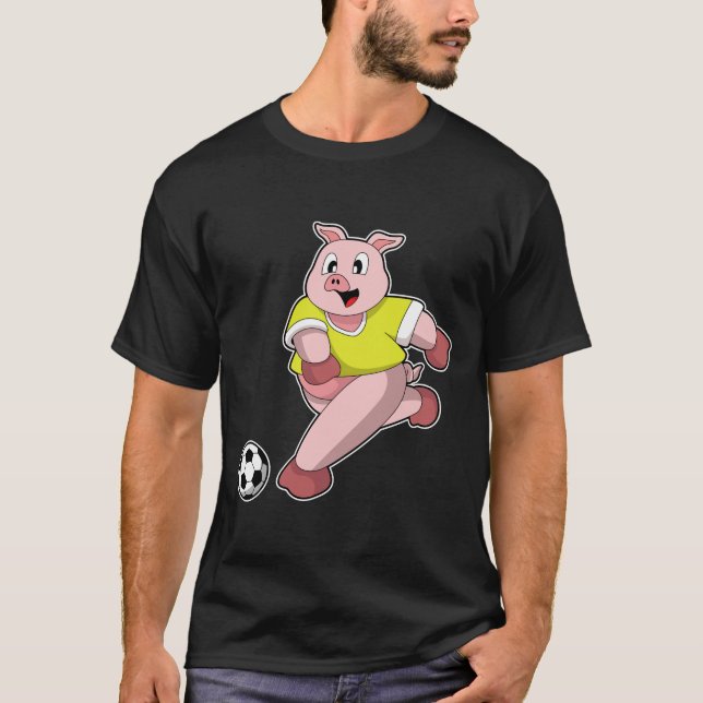 Gris som fotbollsspelare med fotboll t shirt (Framsida)