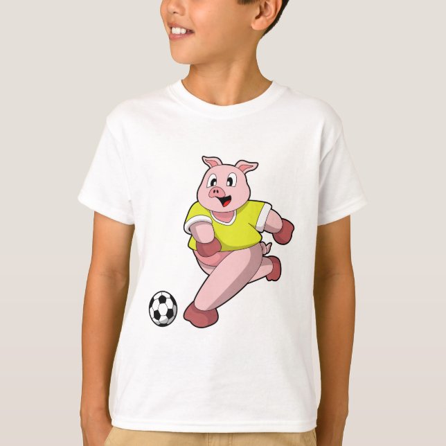 Gris som fotbollsspelare med fotboll t shirt (Framsida)