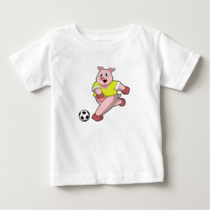 Gris som fotbollsspelare med fotboll t shirt