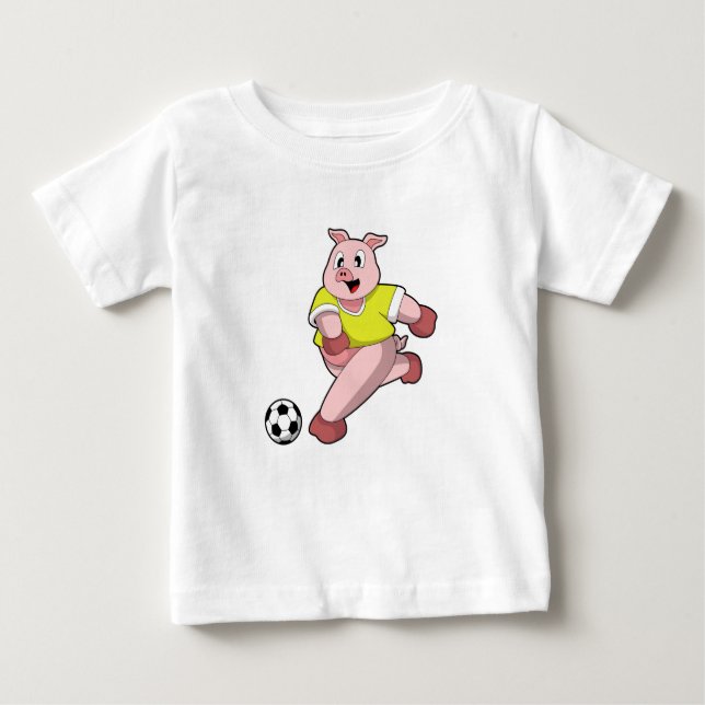 Gris som fotbollsspelare med fotboll t shirt (Framsida)