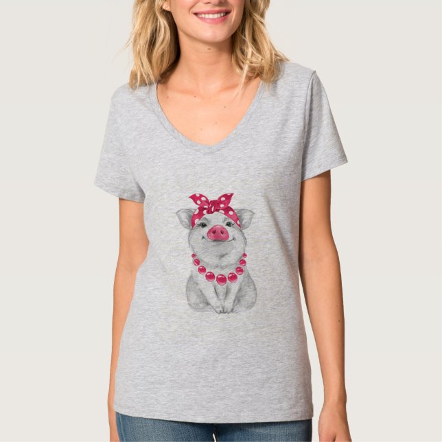 Gris som ha på sig bandanaen t shirt (Framsida)