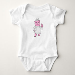 Gris som kock med kockmössa t shirt