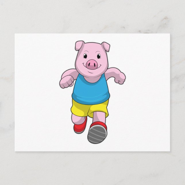 Gris som löpare på löpning vykort (Framsida)
