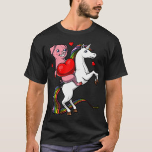 Gris som rider på magisk enhörning t shirt