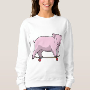 Gris som Skater med Skateboard T Shirt