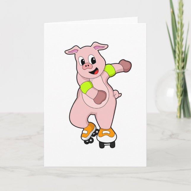 Gris som Skridskoåkare med inlines Kort (Framsida)