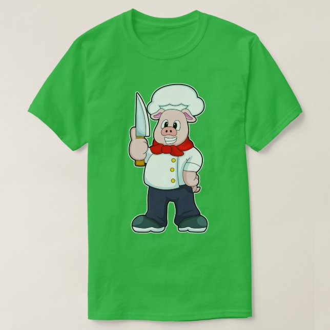 Gris som slaktare med Knivar T Shirt (Design framsida)