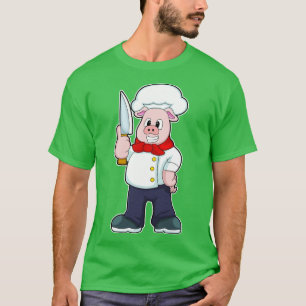 Gris som slaktare med Knivar T Shirt