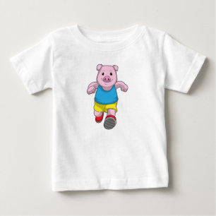 Gris som Springer vid körning T Shirt