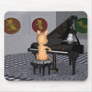 Gris Spelar Grand Piano Musmatta