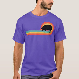 Gris - Sunset Retro Animal Farm Farmer Piglet Pigg T Shirt