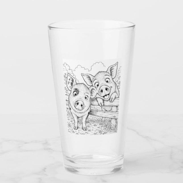 Gris-tastiska vänner glas (Framsida)