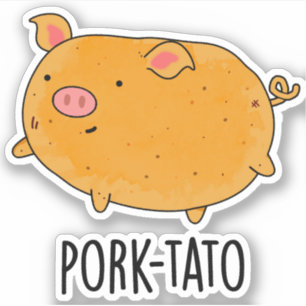 Gris-tato Funny Potato Pun Klistermärken