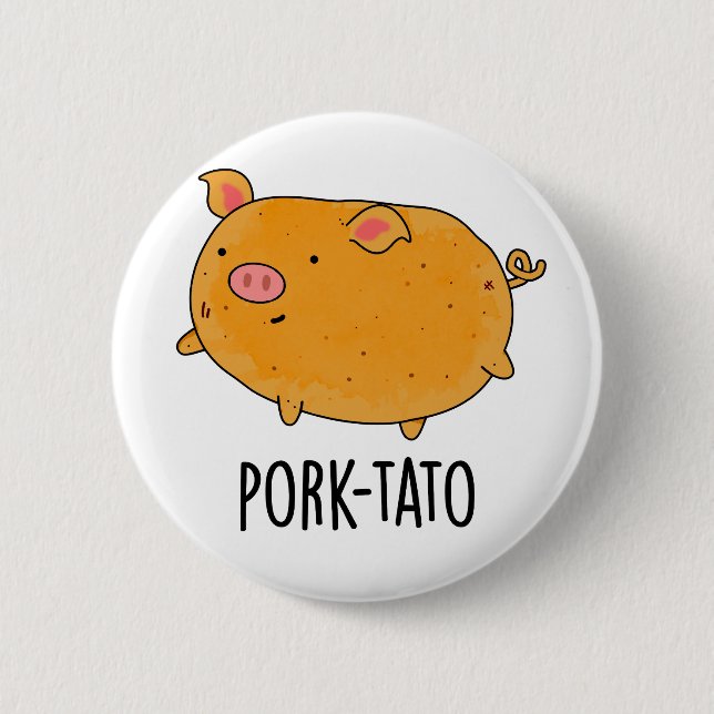 Gris-tato Funny Potato Pun Knapp (Framsida)