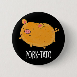 Gris-tato Funny Potato Pun Mörk BG Knapp