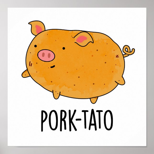 Gris-tato Funny Potato Pun Poster (Framsidan)