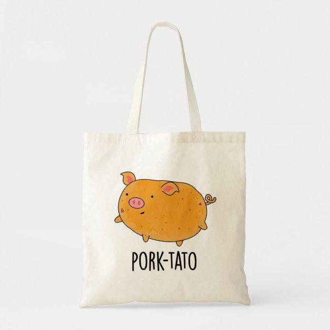 Gris-tato Funny Potato Pun Tygkasse (Framsidan)