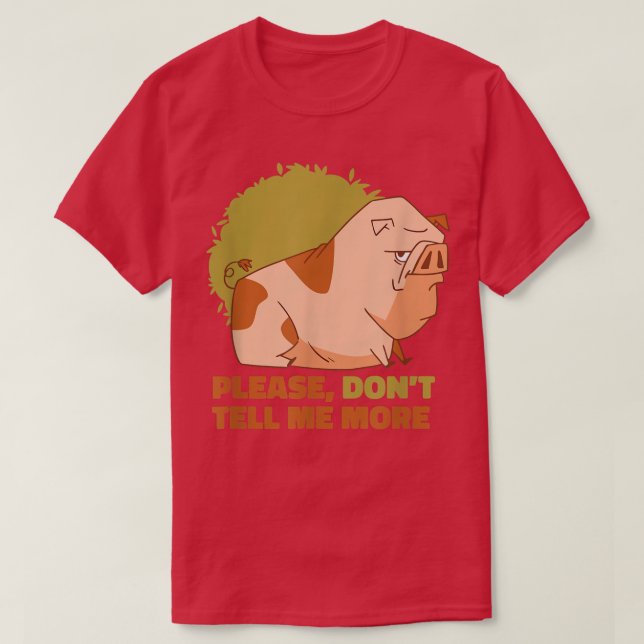 Gris Tecknad Berätta inte mer För manar och T Shirt (Design framsida)