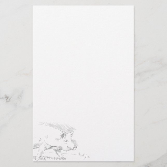 Gris Teckning Brevpapper (Framsida)