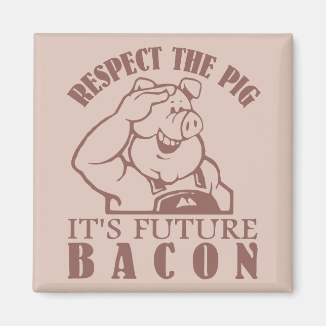 GRIS TILL BACON anpassningsbar färg magnet (Framsidan)