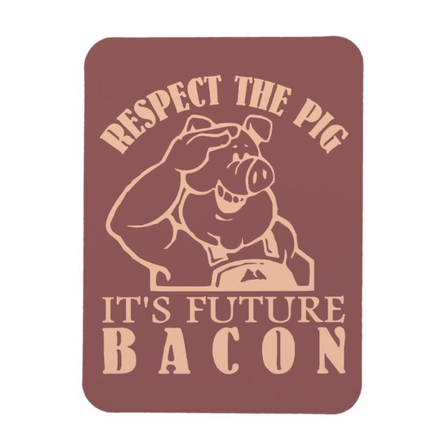 GRIS TILL BACON anpassningsbar färg magnet (Vertikal)
