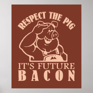 GRIS TILL BACON ANPASSNINGSBAR FÄRG POSTER