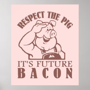 GRIS TILL BACON ANPASSNINGSBAR FÄRG POSTER