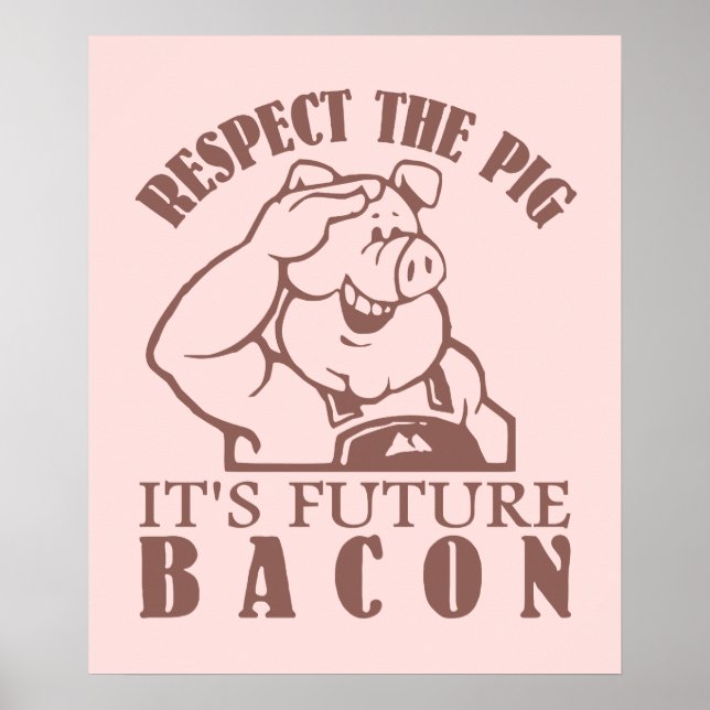 GRIS TILL BACON ANPASSNINGSBAR FÄRG POSTER (Framsidan)