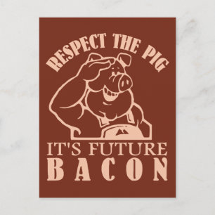GRIS TILL BACON anpassningsbar färg vykort