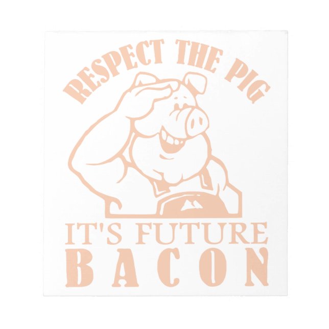 GRIS TILL BACON-anteckningsblock Anteckningsblock (Framsida)