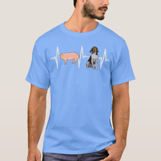 Gris Treeing Walker Coonhound Heartslag Hund älska T Shirt