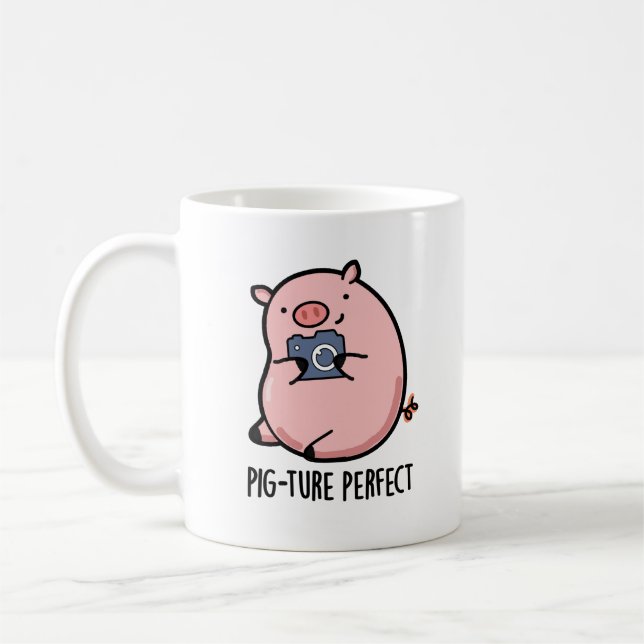 Gris ture Perfekt Funny Photography Gris Pun Kaffemugg (Vänster)