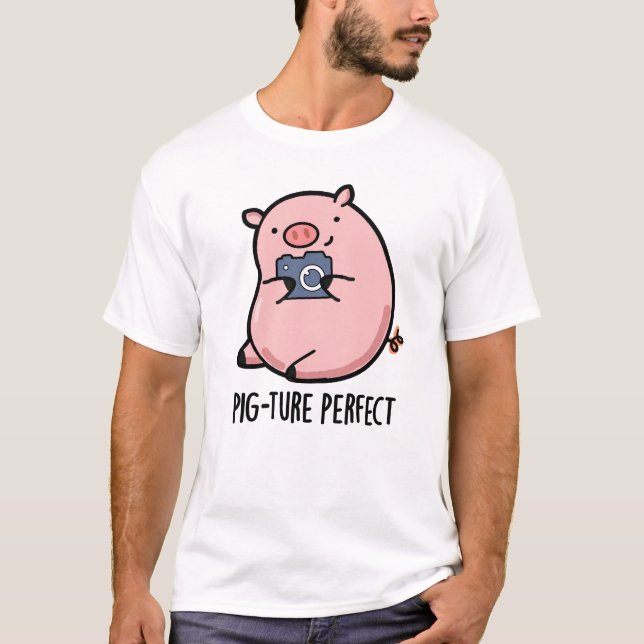 Gris ture Perfekt Funny Photography Gris Pun T Shirt (Framsida)