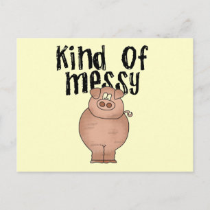 Gris-typ av Messy TShirts och presenter Vykort
