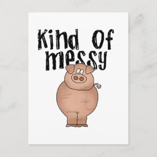 Gris-typ av Messy TShirts och presenter Vykort