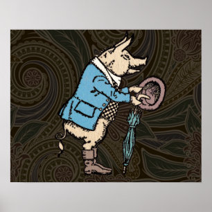 Gris under Jacka Formell antiken Poster