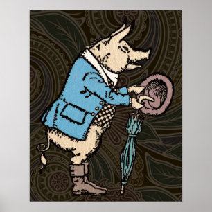 Gris under Jacka Formell antiken Poster