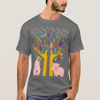 Gris under träd peppa t shirt