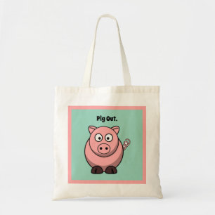 Gris ut Rosa Gris Tecknad, finare BQ-hyttdesign Tygkasse